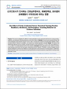 The Effect of Newly Graduated Nurses' Perceived Nursing Practice Readiness, Resilience, and Preceptors' Teaching Behavior on Turnover Intention