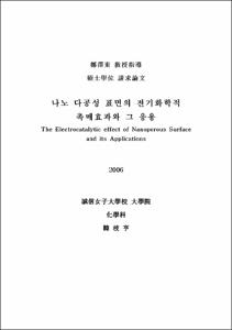 나노 다공성 표면의 전기화학적 촉매효과와 그 응용