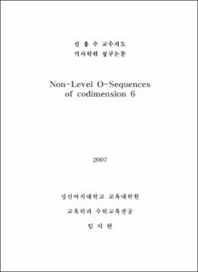 Non-Level O-Sequences of codimension 6